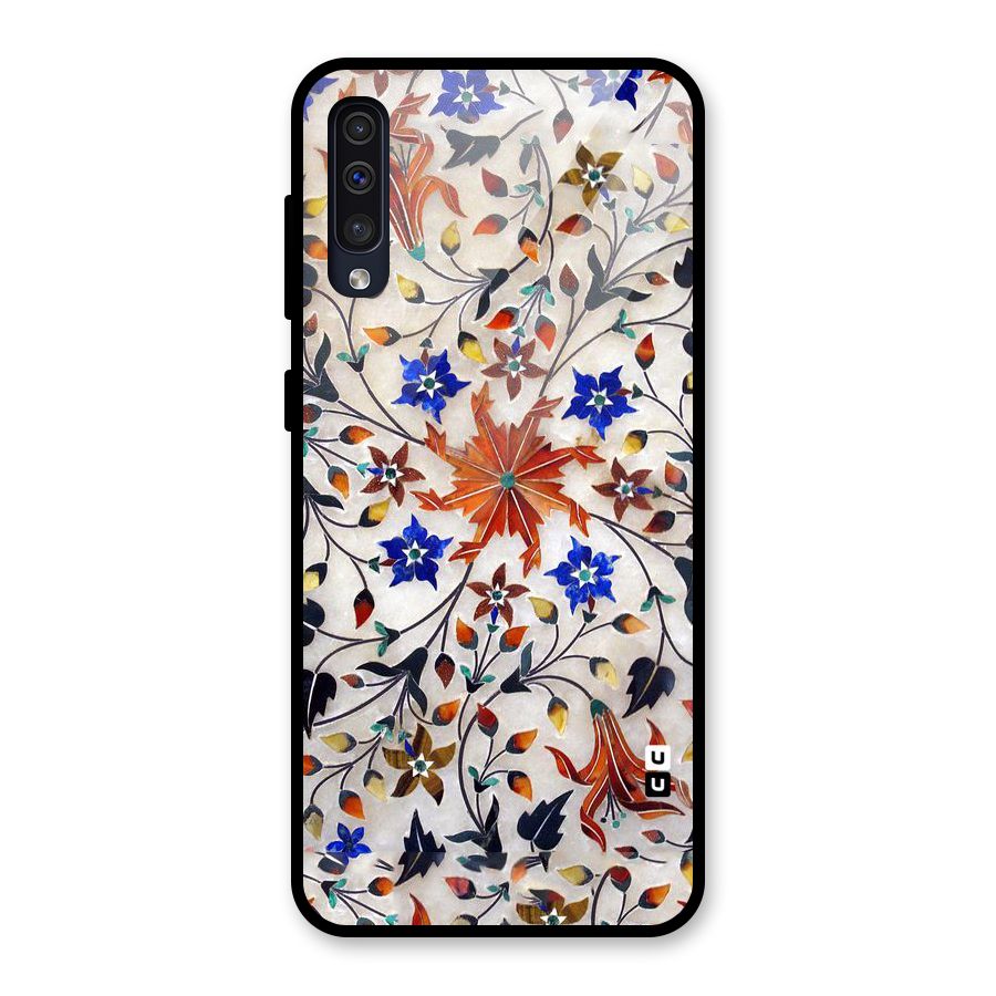 Floral Vintage Bloom Glass Back Case for Galaxy A30s