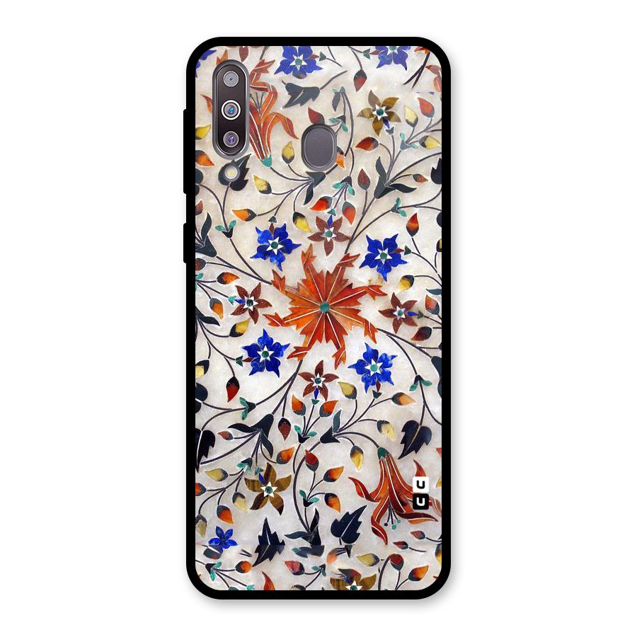 Floral Vintage Bloom Glass Back Case for Galaxy M30