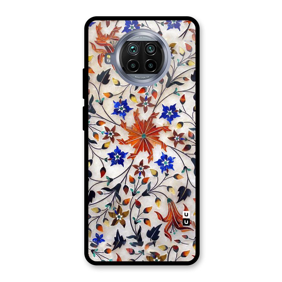 Floral Vintage Bloom Glass Back Case for Mi 10i