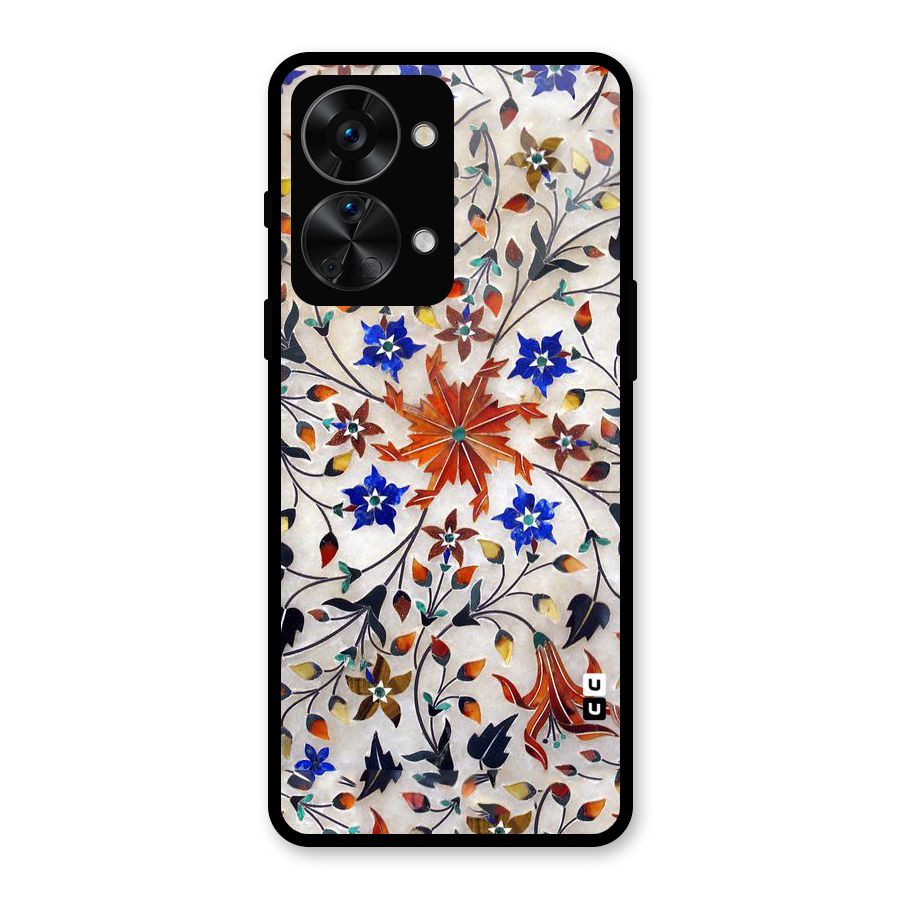 Floral Vintage Bloom Glass Back Case for OnePlus Nord 2T