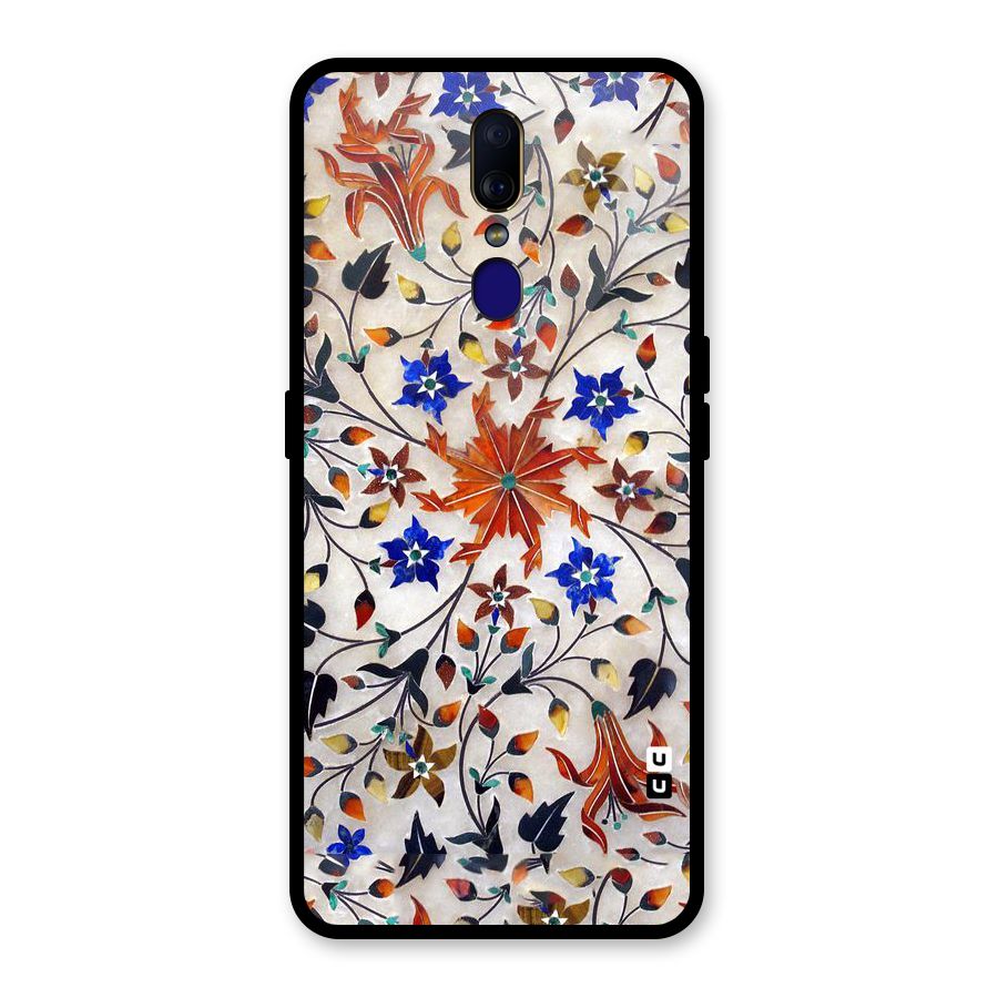 Floral Vintage Bloom Glass Back Case for Oppo F11