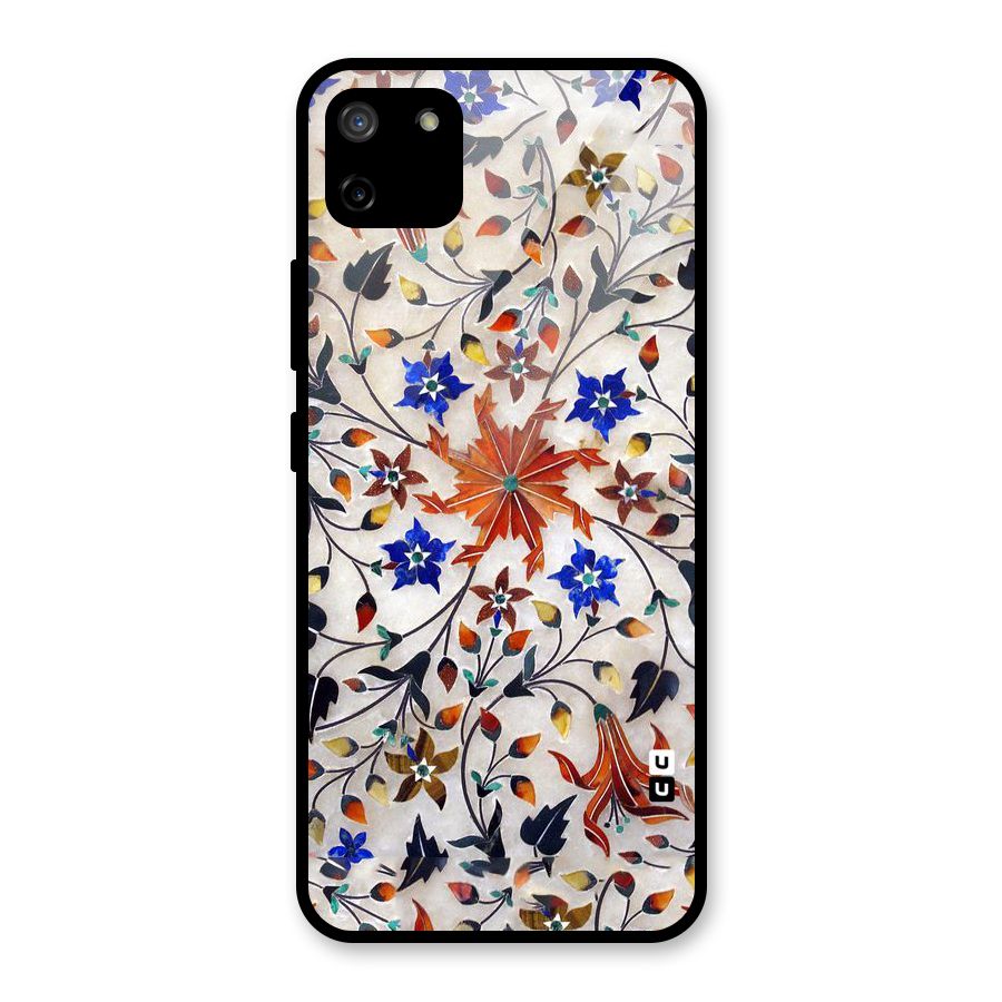 Floral Vintage Bloom Glass Back Case for Realme C11