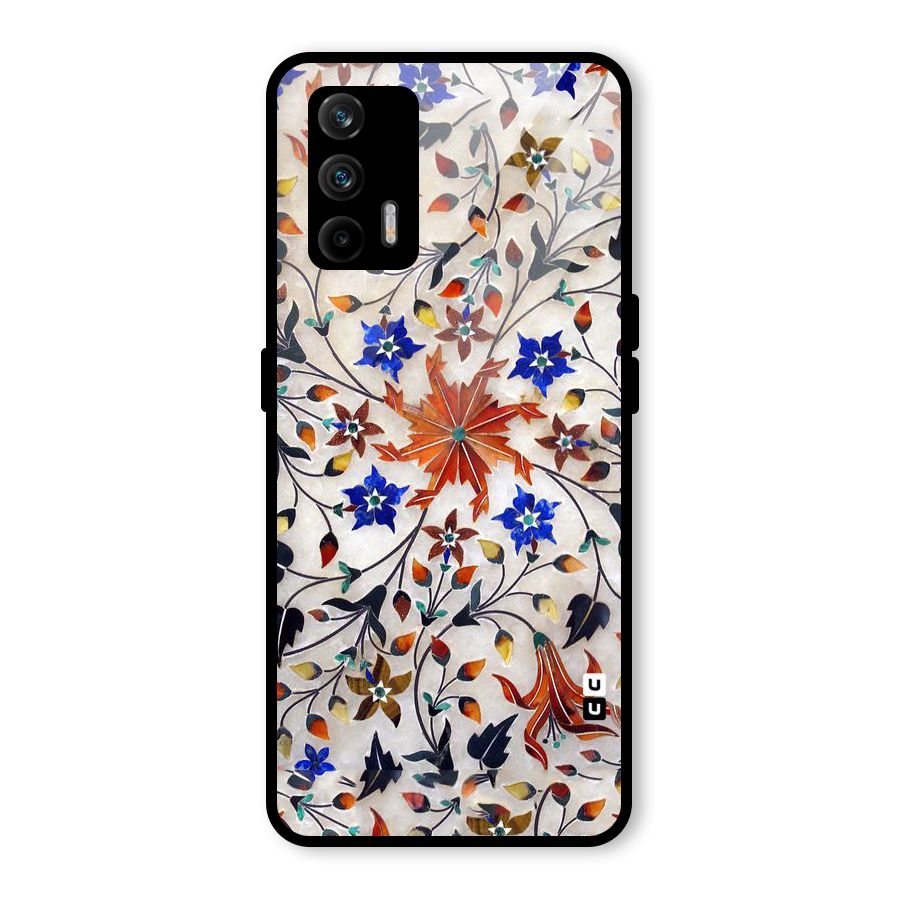 Floral Vintage Bloom Glass Back Case for Realme GT 5G