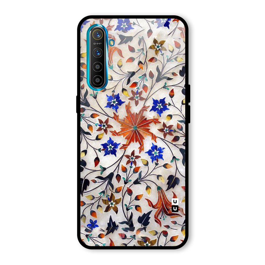 Floral Vintage Bloom Glass Back Case for Realme XT