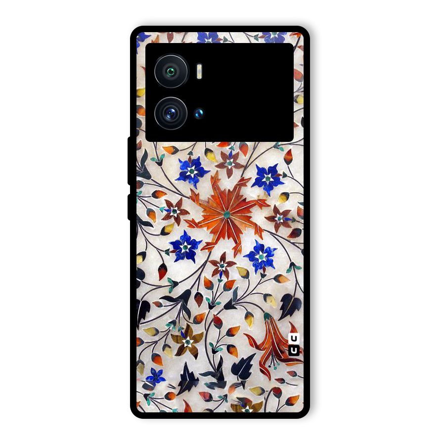 Floral Vintage Bloom Glass Back Case for Vivo iQOO 9 Pro