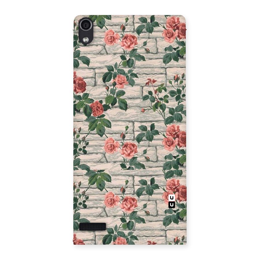 Floral Wall Design Back Case for Ascend P6