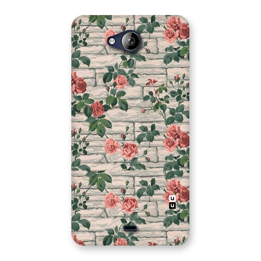 Floral Wall Design Back Case for Canvas Play Q355