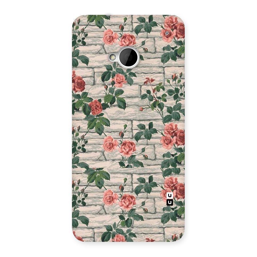 Floral Wall Design Back Case for HTC One M7
