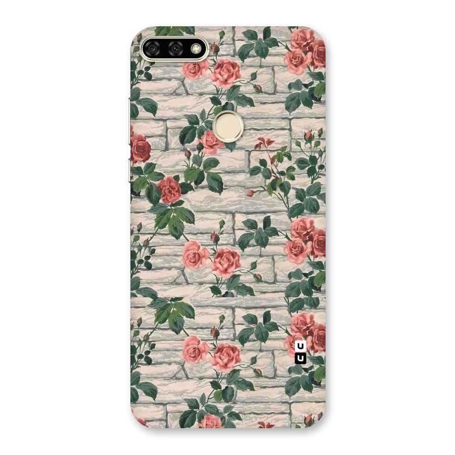 Floral Wall Design Back Case for Honor 7A