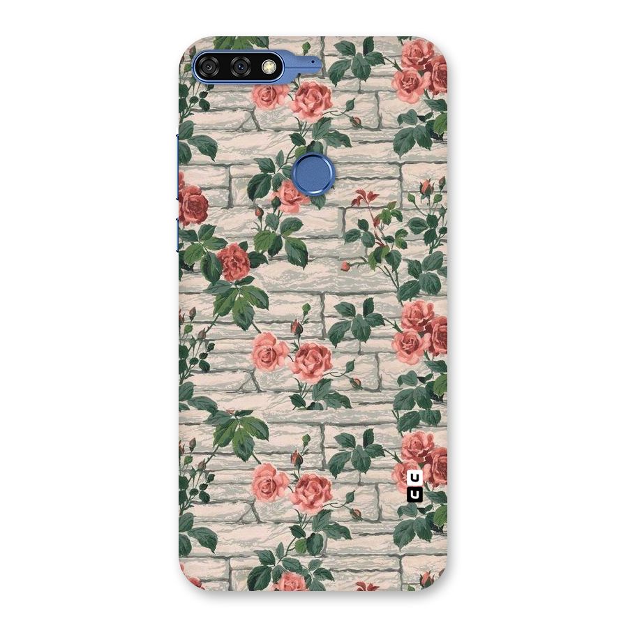 Floral Wall Design Back Case for Honor 7C