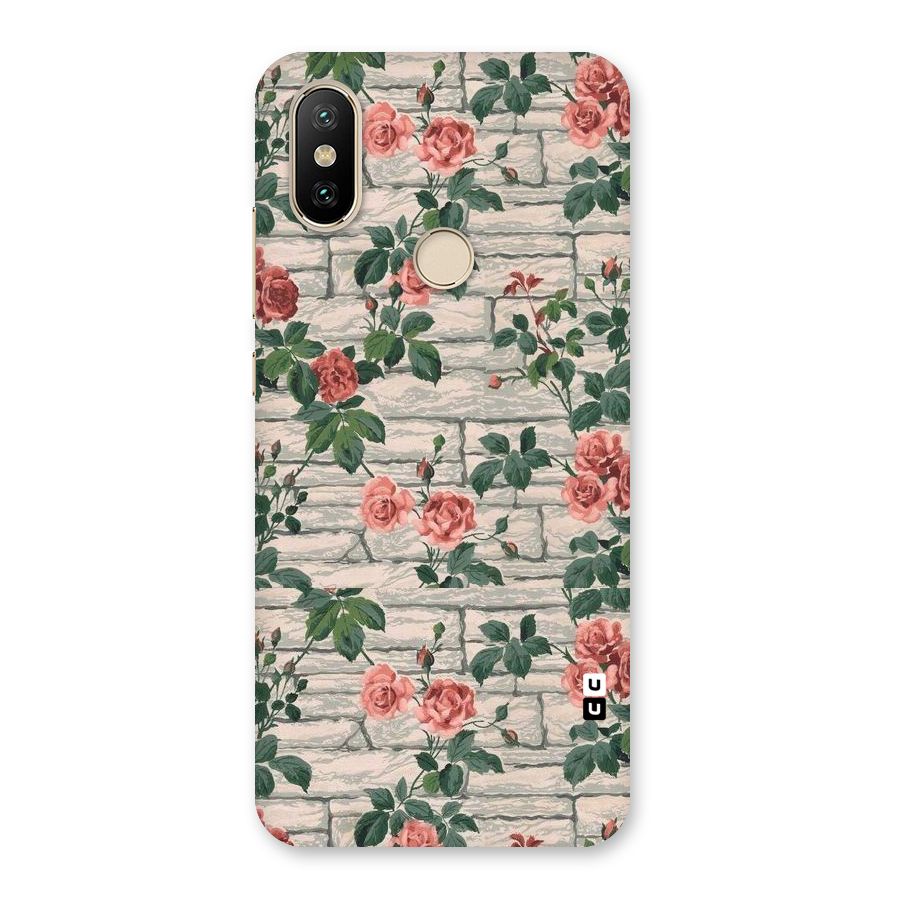 Floral Wall Design Back Case for Mi A2