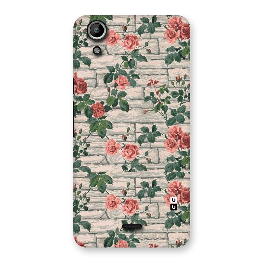 Floral Wall Design Back Case for Micromax Canvas Selfie Lens Q345