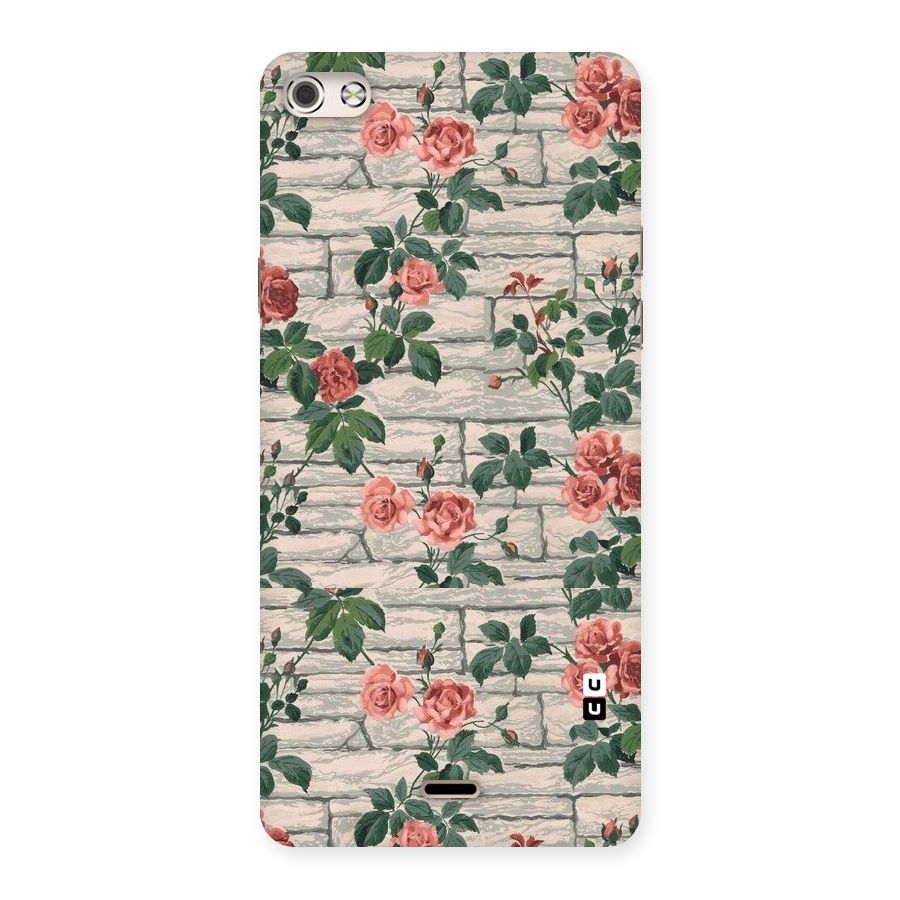 Floral Wall Design Back Case for Micromax Canvas Silver 5