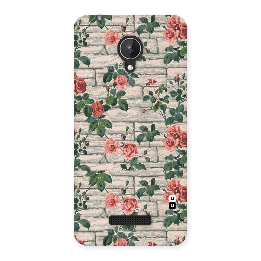 Floral Wall Design Back Case for Micromax Canvas Spark Q380
