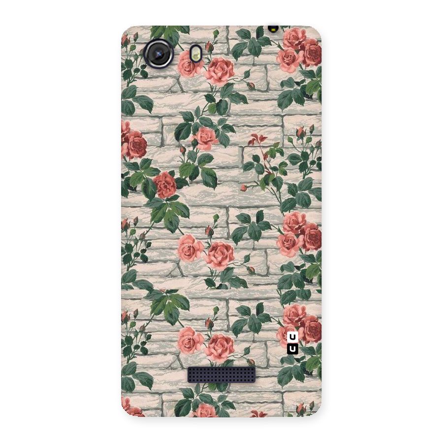 Floral Wall Design Back Case for Micromax Unite 3