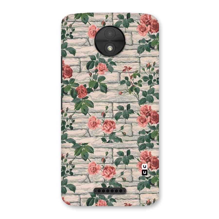 Floral Wall Design Back Case for Moto C