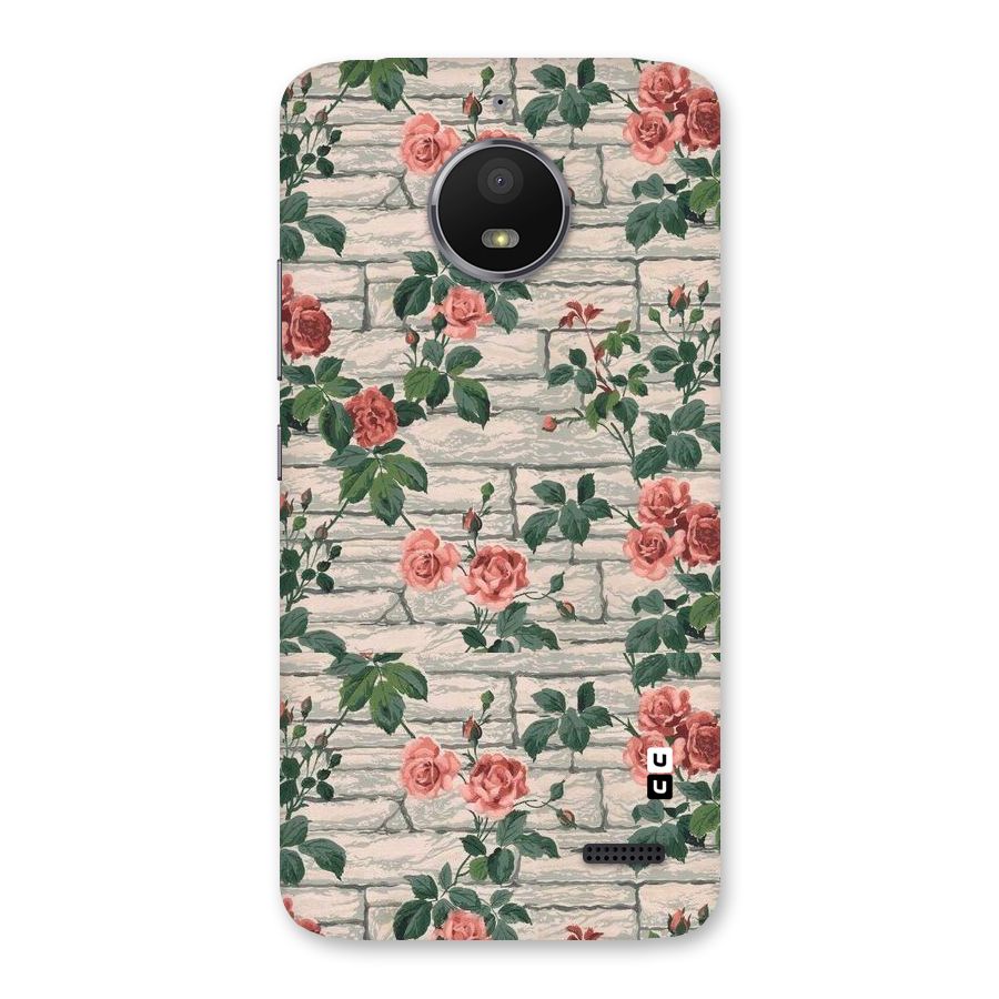 Floral Wall Design Back Case for Moto E4