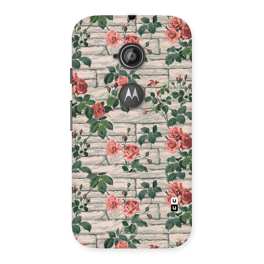 Floral Wall Design Back Case for Moto E 2nd Gen
