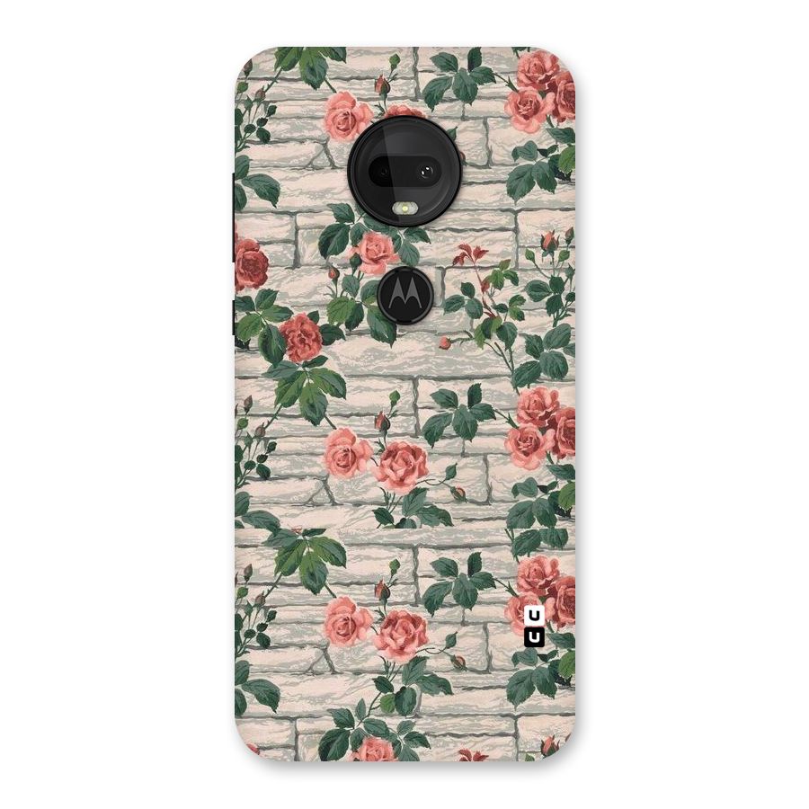 Floral Wall Design Back Case for Moto G7