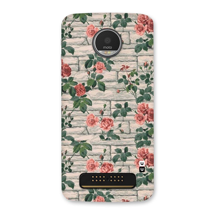 Floral Wall Design Back Case for Moto Z Play