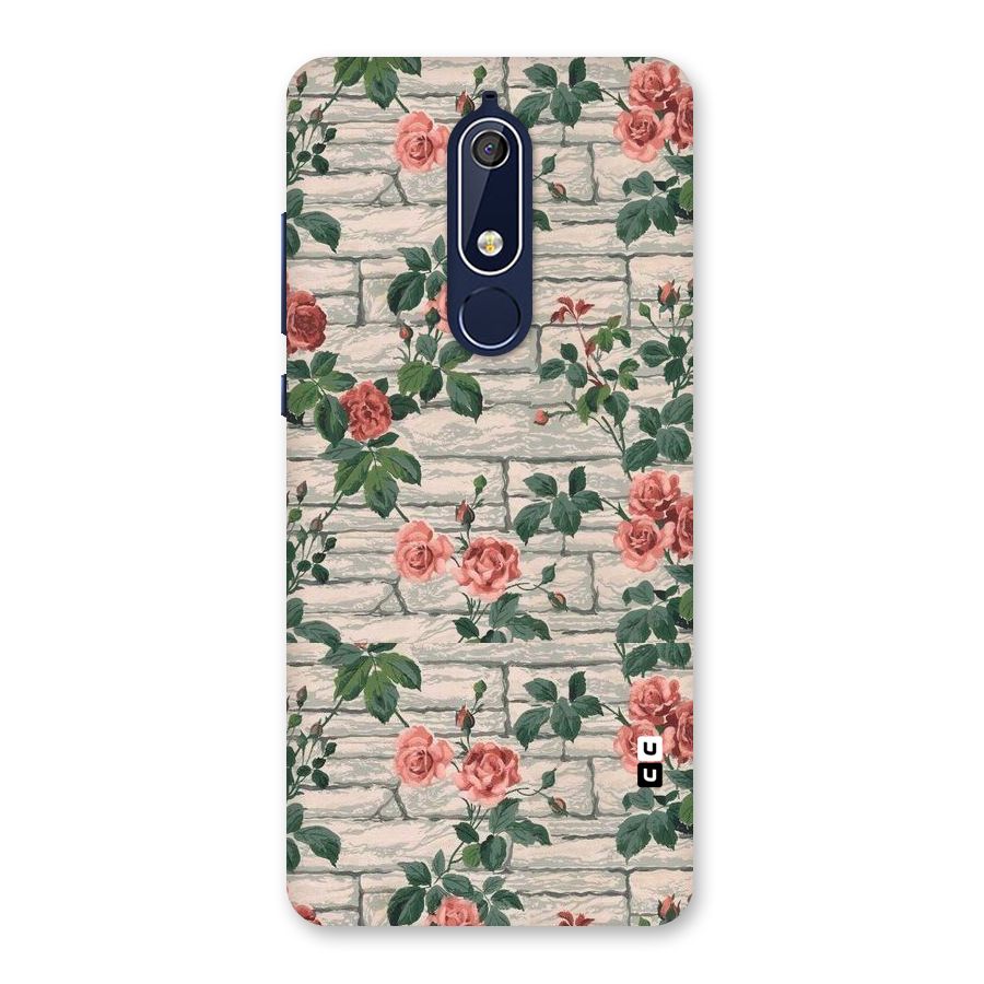Floral Wall Design Back Case for Nokia 5.1