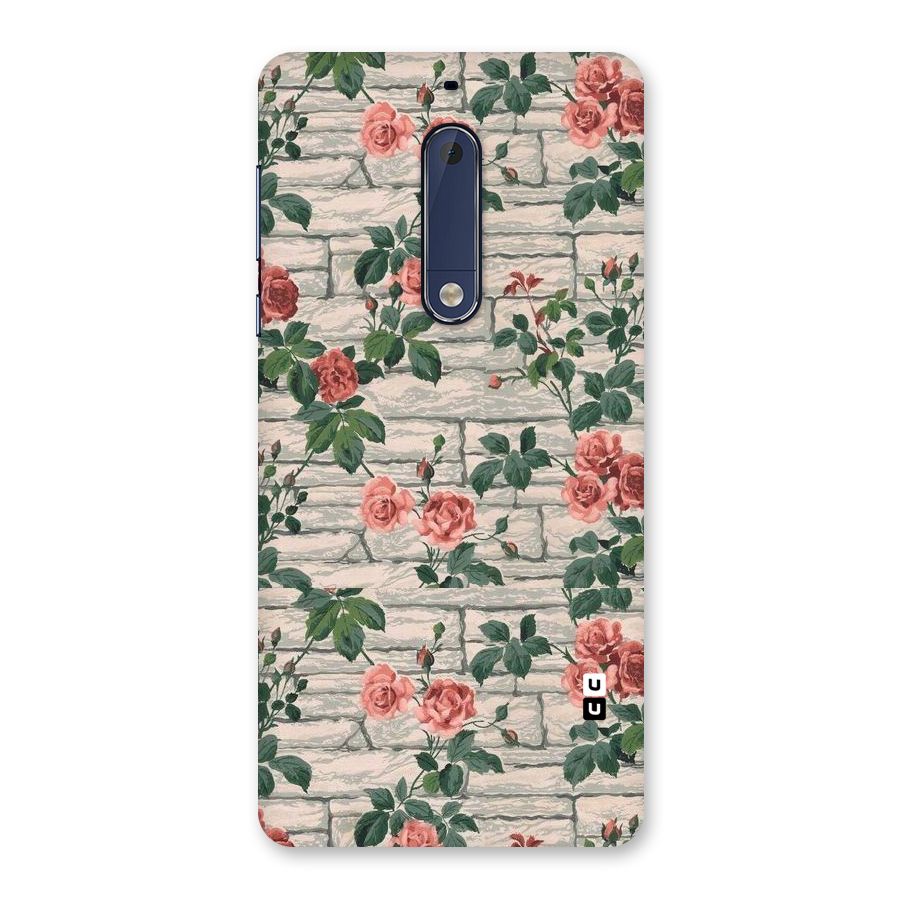 Floral Wall Design Back Case for Nokia 5
