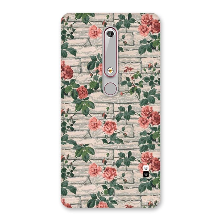 Floral Wall Design Back Case for Nokia 6.1