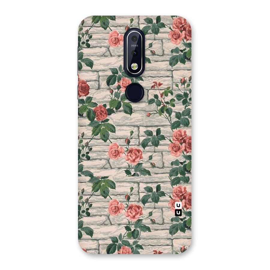 Floral Wall Design Back Case for Nokia 7.1