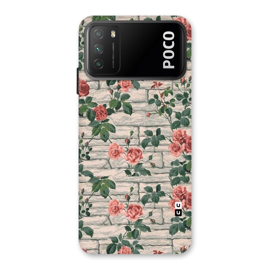 Floral Wall Design Back Case for Poco M3