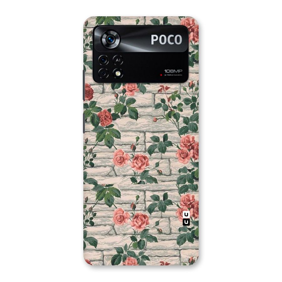 Floral Wall Design Back Case for Poco X4 Pro 5G