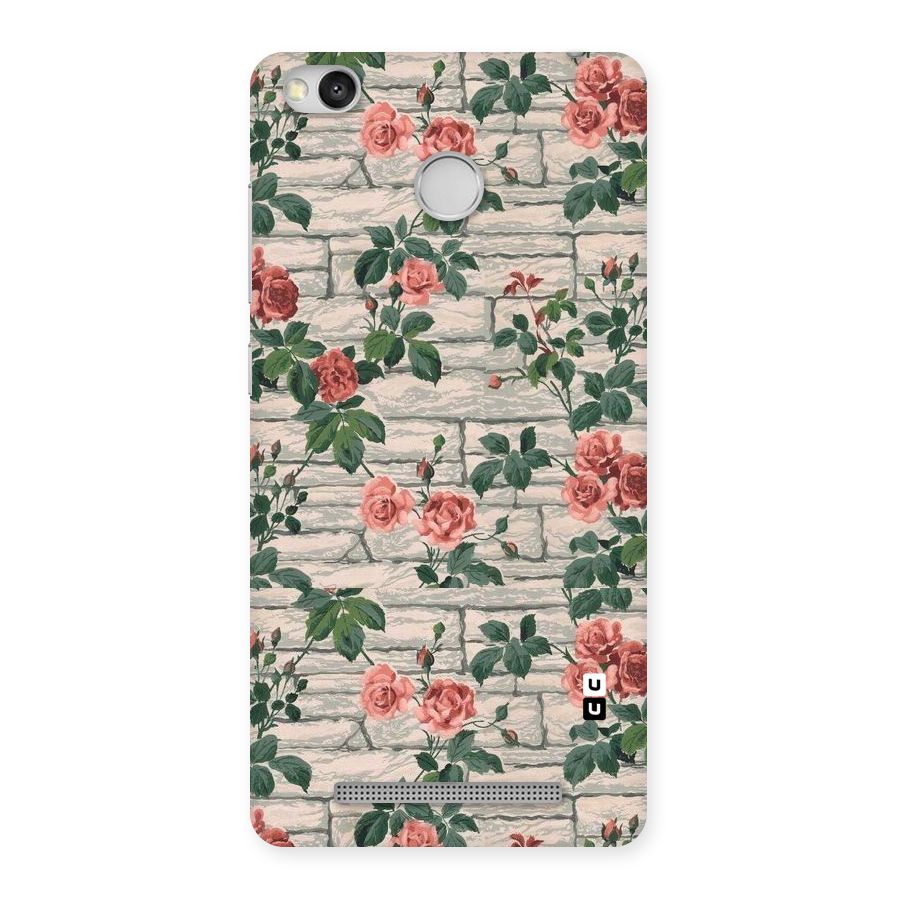 Floral Wall Design Back Case for Redmi 3S Prime