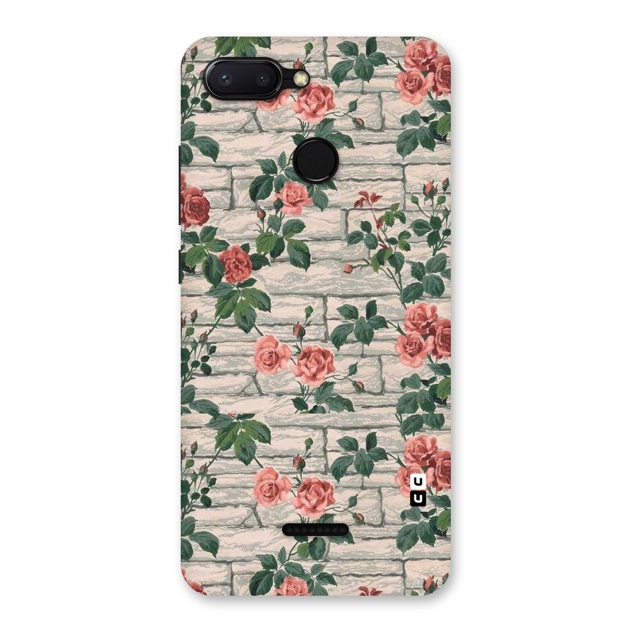 Floral Wall Design Back Case for Redmi 6