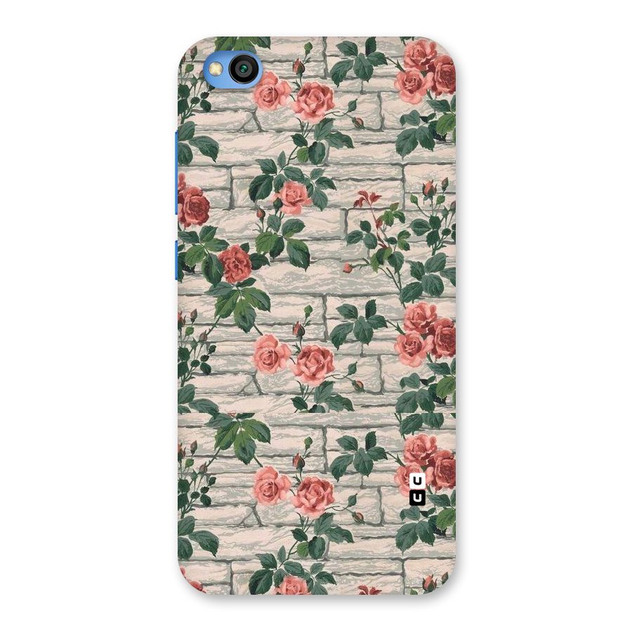 Floral Wall Design Back Case for Redmi Go
