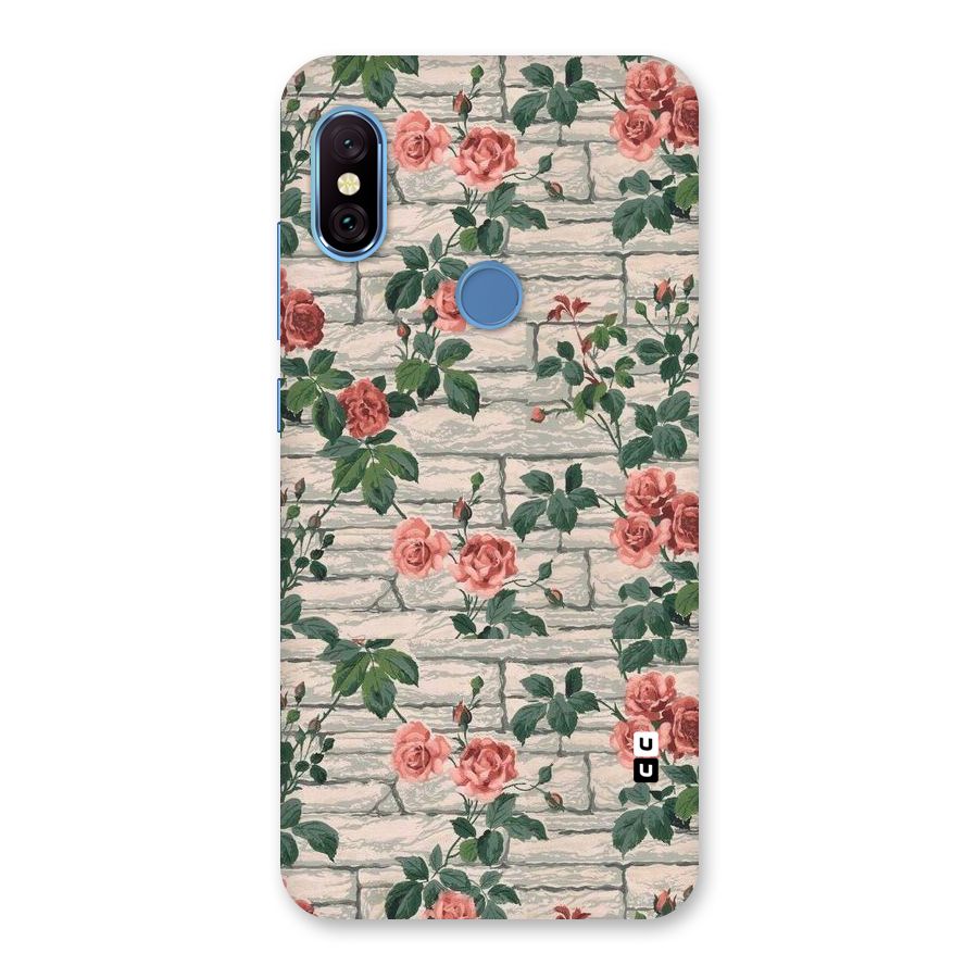 Floral Wall Design Back Case for Redmi Note 6 Pro