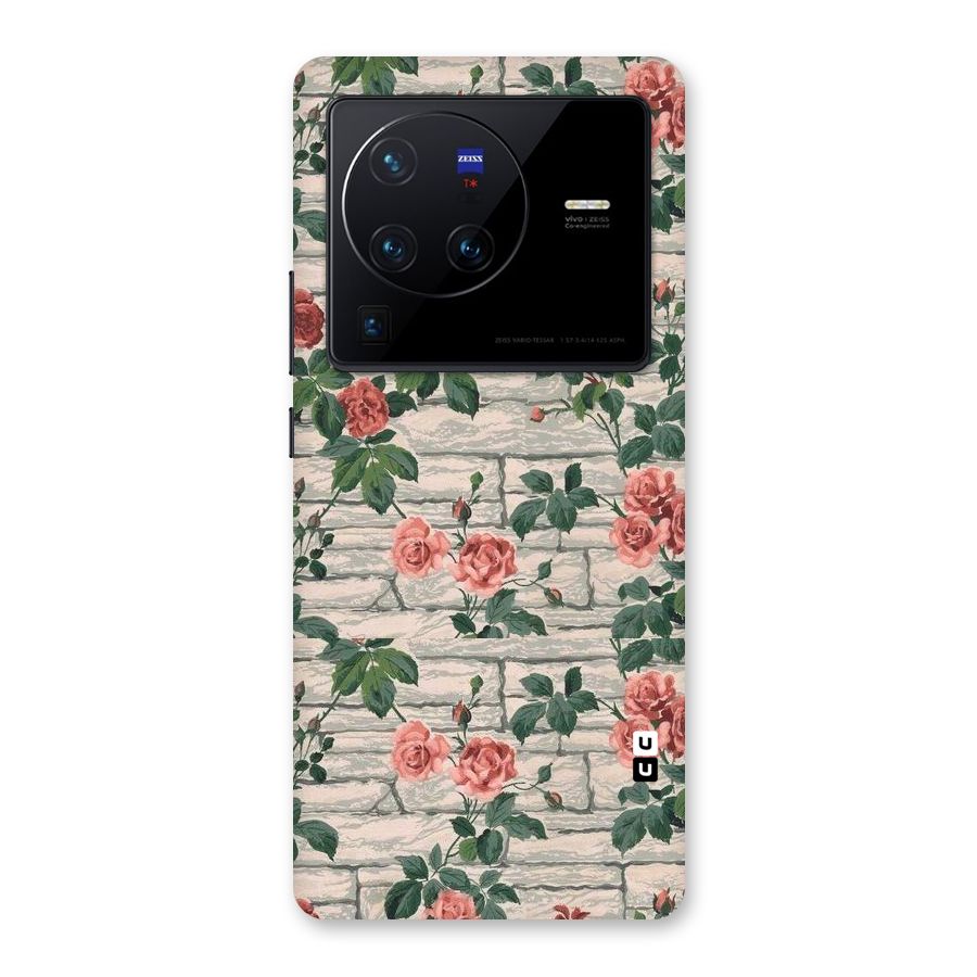Floral Wall Design Back Case for Vivo X80 Pro