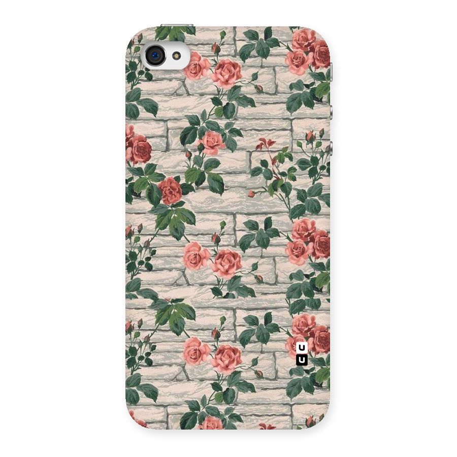 Floral Wall Design Back Case for iPhone 4 4s