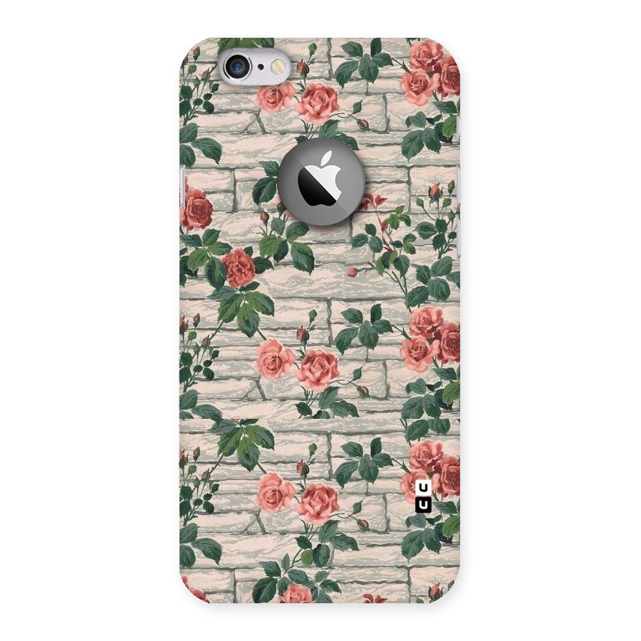 Floral Wall Design Back Case for iPhone 6 Logo Cut