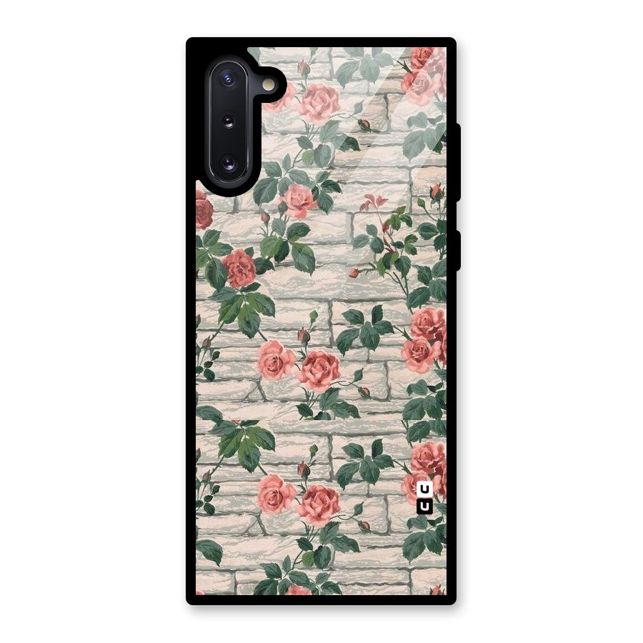 Floral Wall Design Glass Back Case for Galaxy Note 10