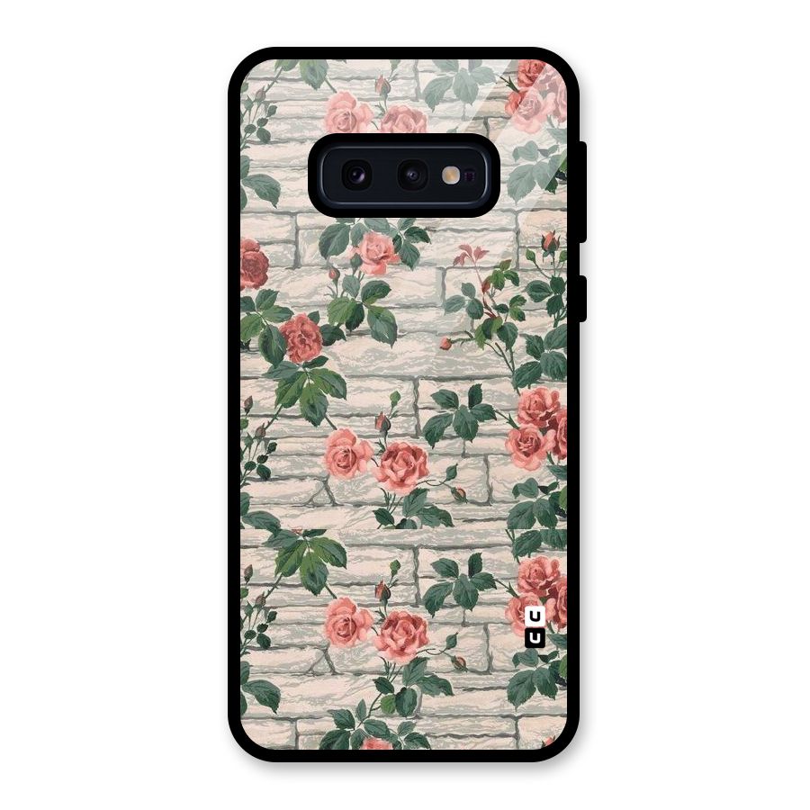 Floral Wall Design Glass Back Case for Galaxy S10e