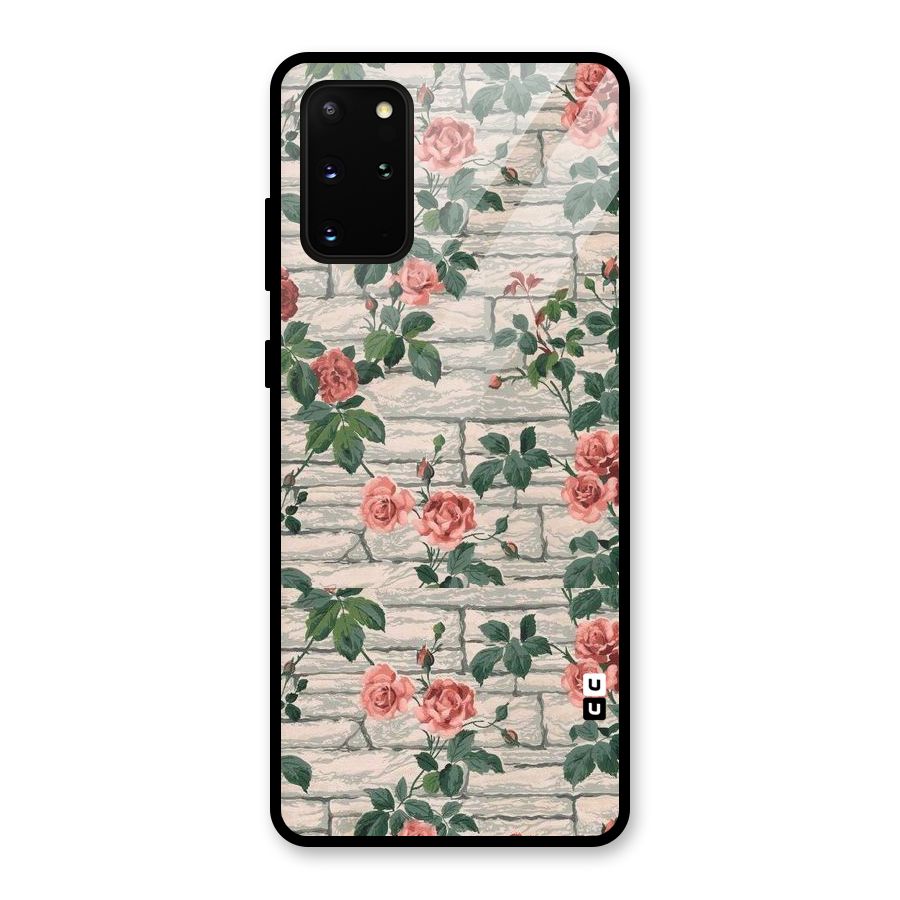 Floral Wall Design Glass Back Case for Galaxy S20 Plus