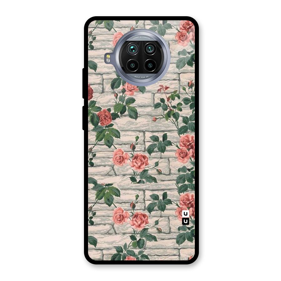 Floral Wall Design Glass Back Case for Mi 10i