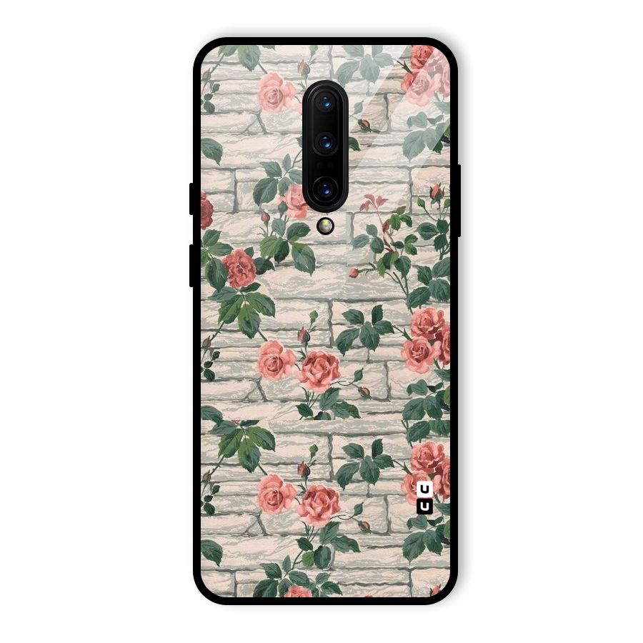 Floral Wall Design Glass Back Case for OnePlus 7 Pro