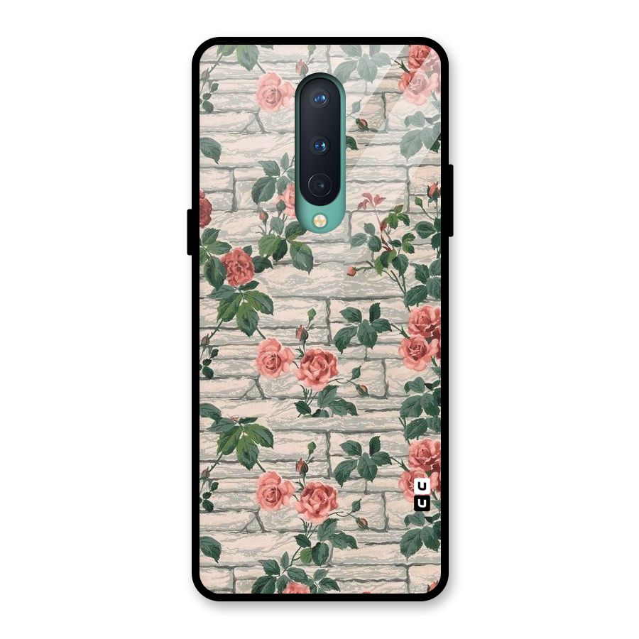 Floral Wall Design Glass Back Case for OnePlus 8