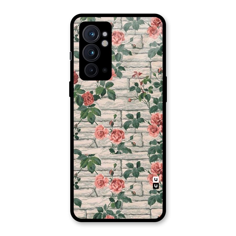 Floral Wall Design Glass Back Case for OnePlus 9RT 5G