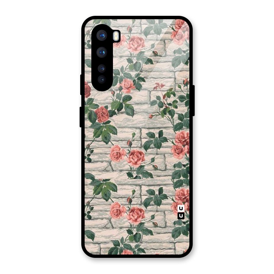 Floral Wall Design Glass Back Case for OnePlus Nord