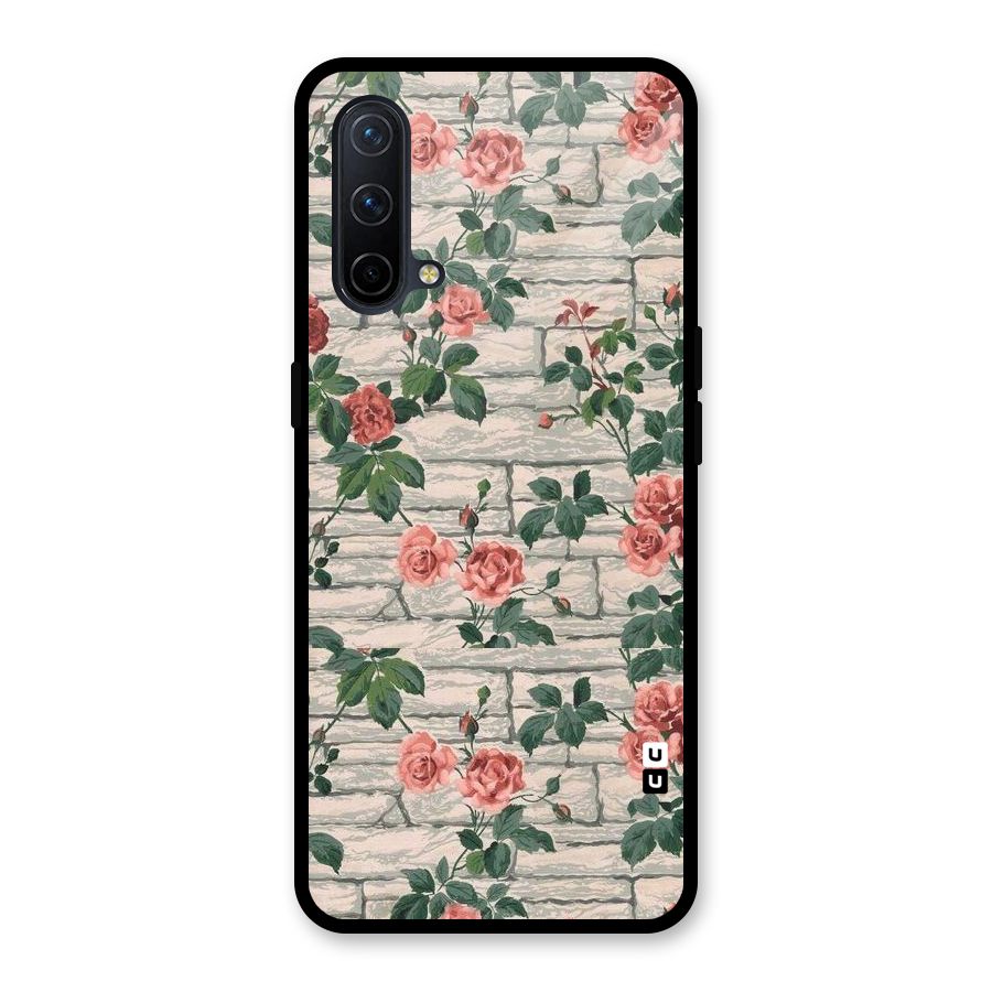Floral Wall Design Glass Back Case for OnePlus Nord CE 5G