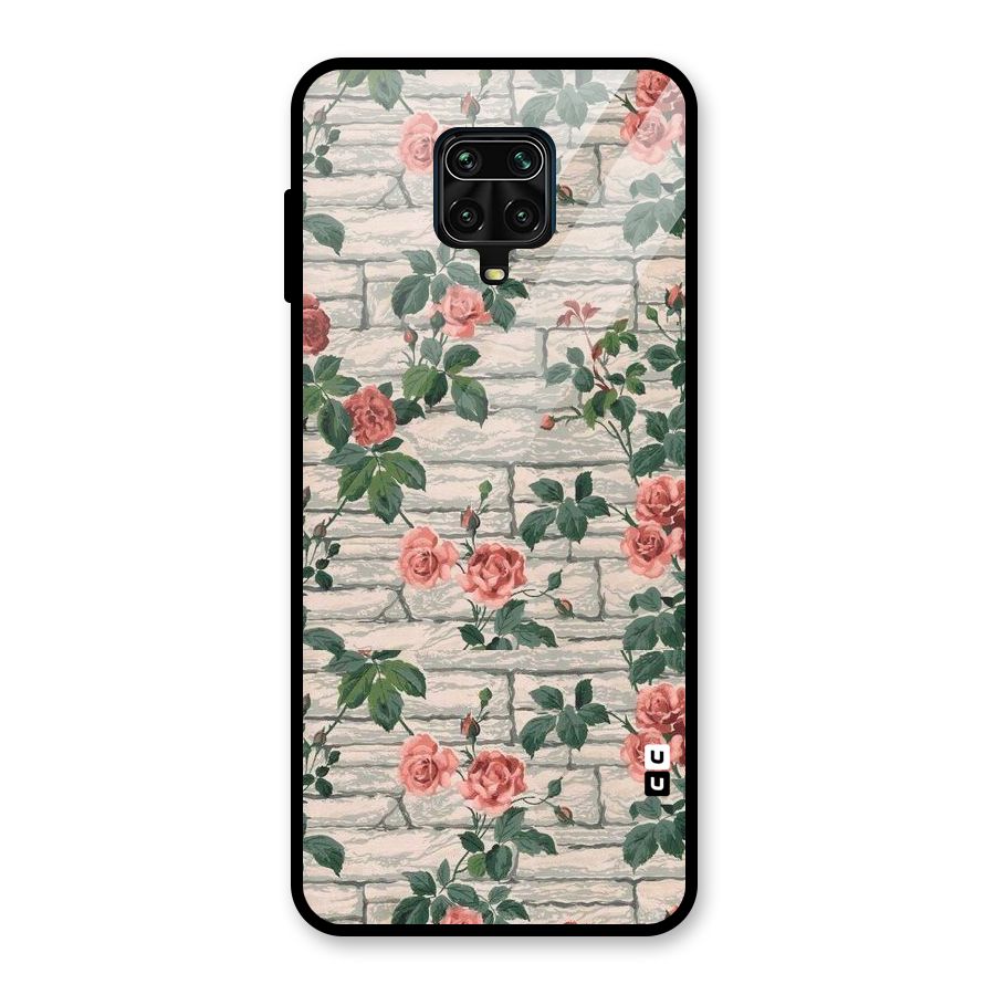 Floral Wall Design Glass Back Case for Poco M2 Pro