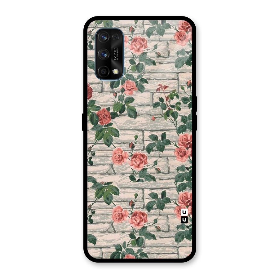 Floral Wall Design Glass Back Case for Realme 7 Pro