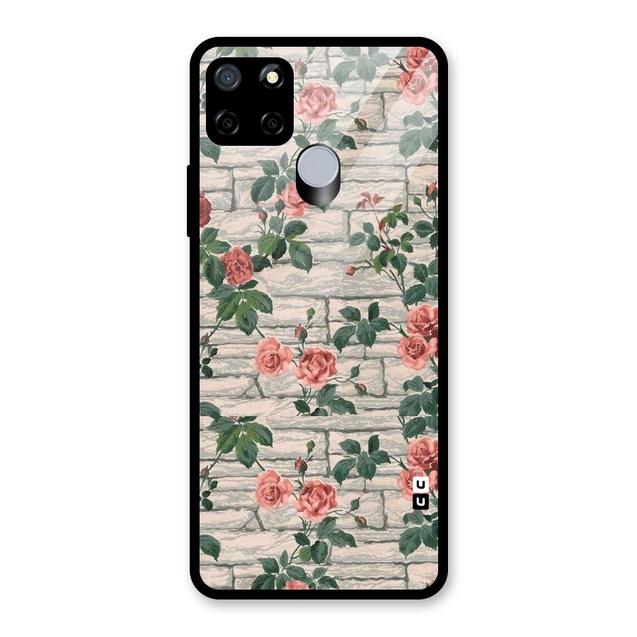Floral Wall Design Glass Back Case for Realme C12