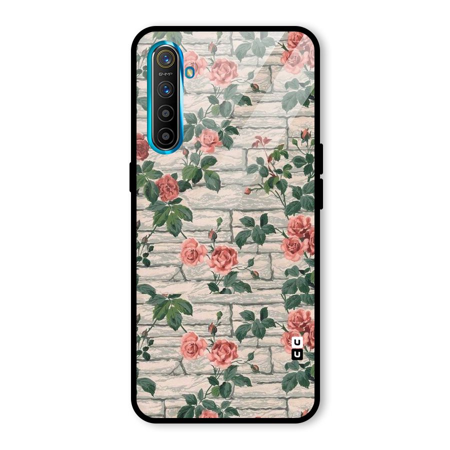 Floral Wall Design Glass Back Case for Realme X2